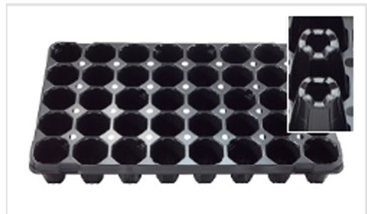 Såbrett QuickPot 40 hulls med underbrett og lokk